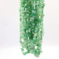 Strands of natural green irregular crushed stone beads for handmade jewelry making - Green Aventurine approx 80cm