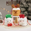 Christmas drawstring gift bags featuring reindeer, snowman, and Santa Claus designs - Set of 3 J11 J19 J20 Bag