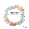 Bohemian colorful natural gemstone stretch bracelet with pink and blue gravel beads - Mixed Cracked Crystal Elastic