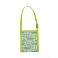 Green kids mesh beach shell bag with cute crocodile print and adjustable strap - Green Crocodile