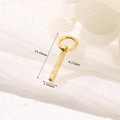 Polished 14K gold-plated bar pendant with dimensions 13.43mm by 1.55mm for DIY jewelry - Gold - Letter I