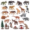 Comprehensive prehistoric animal figurine set featuring mammoth saber-toothed tiger and cavemen - Prehistoric Animal Model Collection (BL-10060)