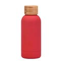 Matte red stainless steel mini bottle with natural bamboo lid 350ml variant - 350ml / Red