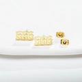 Gotische 666 Engelszahl-Ohrstecker aus 18K vergoldetem Edelstahl für Damen - 666 Gold