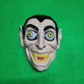 Maschera da mostro vampiro spaventoso con occhi rossi e zanne gialle per cosplay di Halloween - Vampiro (Stile Grandi Orecchie)