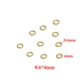 0.6x4mm 18K gold plated stainless steel open jump rings for DIY jewelry making - 0.6*4mm / Gold