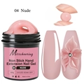Makroansicht von 04 Nude nicht klebendem Nagelgel mit 3D-Schnitzerei-Textur - 04 Nude