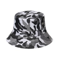 Close-up of black and white camo bucket hat featuring metal eyelets and sport drawcord - 58cm / Camouflage 5