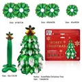 Detailed view of 130cm inflatable Christmas tree balloon set with assembly size dimensions - Bell Assembly Christmas Tree
