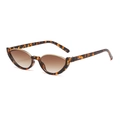Gafas de sol de ojo de gato con montura de carey y lentes marrón degradado - Montura Leopardo Lentes Degradados Té