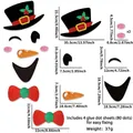 Set decorativo pupazzo di neve fai da te in feltro con cappello e naso a carota e misure - Pupazzo di Neve con Cilindro e Papillon