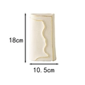 Beige book-shaped ceramic vase with gold lines and size labels 18cm by 10.5cm - Small / Beige
