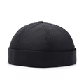 Bonnet docker noir respirant pour homme en maille à séchage rapide pour le sport - Noir