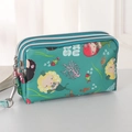 Drielaagse mintgroene mini canvas tas met zeemeermin en oceaan patronen - Groene Zeemeermin Groot