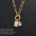 Elegante 14K vergulde roestvrijstalen ketting met letter B en kristallen hanger - Letter B / Goud