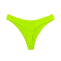 Fluorescent green seamless thong with low waist and elastic athletic stretch fabric - Fruit Green