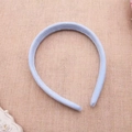 Plush light blue velvet headband with soft fabric texture on beige background - Sky Blue (Super Soft Velvet)