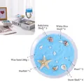 Blue ocean theme sand wax kit with 200g wax beads, starfish, shells and 10 wicks - Blue Ocean DIY Material Pack (Blue 200g)