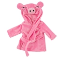 Pink plush doll bathrobe with piglet hooded design for 18 inch American Girl dolls - Pink Pig