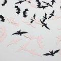 Halloween party confetti with black and light pink paper bat shapes on white background - Bat / 100pcs Pack / Black Pink