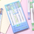 6-piece dual-tip color-changing highlighter set in Sea Breeze theme for journaling - Coastal Breeze Series (6 Pcs)