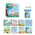 Educational soft fabric baby book featuring numbers and colorful cartoon animals with hanging loop - Numbers Series