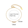 Bracelet en acier inoxydable plaqué or 18 carats avec perles en zircone blanche - Bracelet Pendentif Cils Zircon Or Zircon Blanc