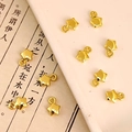 Golden star-shaped alloy pendants for DIY jewelry making on vintage paper background - Star 6.3*8.5mm / Gold