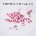 Miniature beef slice polymer clay slices for DIY crafts and slime accessories 3g pack - 1cm Marbled Beef Slice - Polymer Clay (3g Bag)