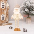Uitschuifbare kerstman knuffelpop in beige, 48 cm hoog, feestelijke decoratie - HX-21045A Kerstman (Uitschuifbaar 60cm)