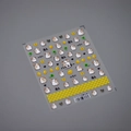 Adhesive nail art sticker with cute cheese hamster and clover patterns in yellow and green - Cheese Hamster (TS-3134)