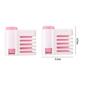 Pink and white plastic bread slicer set for even cake layering and cutting - Cake Slicer Fixator / Pink