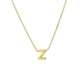 Classic 18k gold plated necklace featuring a delicate chain and polished letter Z pendant - Letter Z