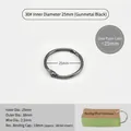 Binding ring 30# gun black loose-leaf binder ring with 25mm inner diameter for books - 30# Inner Diameter 25mm / Gun Black