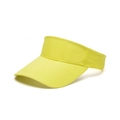 Adjustable bright yellow cotton sun visor cap for sports and outdoor tennis - Neon Yellow