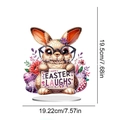 DIY Osterhase Acryl Diamant Malerei Aufsteller mit Maßen 19,5cm x 19,22cm Deko - Schwarze Brille Hase (Stil 29)