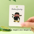 Cute panda enamel pin with Beijing Opera hat and gold edges for children clothes - Peking Opera Old Man Panda