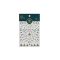 Stickers à ongles de Noël avec sapins verts, couronnes et pois modèle KX170 - Style Plat de Pois de Couronne d'arbre de Noël (KX170)