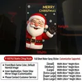 Christmas Santa Claus window static cling decal P-SD762 with merry christmas and snowflakes - 3D Cartoon Santa (P-SD762)