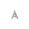 Letter A pendant with silver twisted rope texture in stainless steel minimalist style - Steel-Letter A