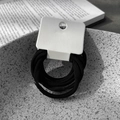 Set di sei elastici per capelli neri senza cuciture su scheda di presentazione - Nero