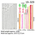 Silicone rope and braid knit texture mold for fondant cake decorating and resin crafts - 2# 19-329 / Gray