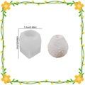 Molde de silicona con forma de huevo y relieve de copo de nieve con medidas del producto - Botella de Copo de Nieve