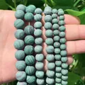 Frosted forest green synthetic malachite beads with black swirl patterns in four sizes - Frosted Malachite Turquoise / 4mm/1 Piece Approximately 90 Pieces/10g