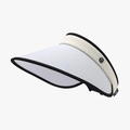 Empty top sun hat with black and white contrast brim and breathable mesh texture - Adjustable / Blue