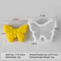 Schmetterling Silikonform mit gelber Sonnenblumen Kerze für DIY Kunsthandwerk Projekte - Gänseblümchen Schmetterling Stil (J-5223)