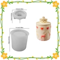 Molde de silicona para caja de almacenamiento de Navidad con renos y copos de nieve - Caja de almacenamiento Alce Relieve - Set (Con Tapa) / Base + Tapa