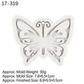White butterfly silicone mold for fondant and chocolate crafts with 7.8cm diameter - Style 4 Butterfly / Gray