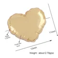 Golden heart charm with textured surface and precise 13mm by 11mm dimensions - Gold Large Heart (M644654-Gold)