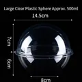 500ml transparent spherical plastic cake container for Christmas moose ball decoration - Large Plastic Balls 10Pcs